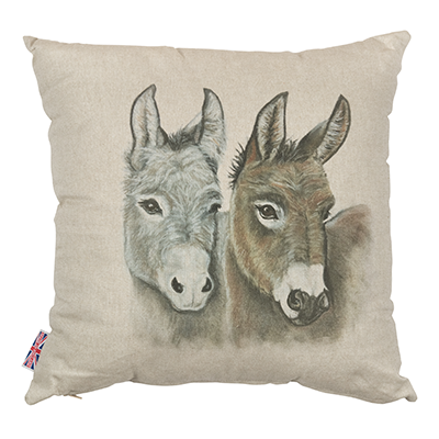 D22065 Two Donkeys Cushion (front)